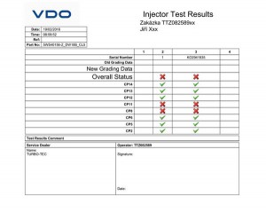 Test Protokol VDO Siemens