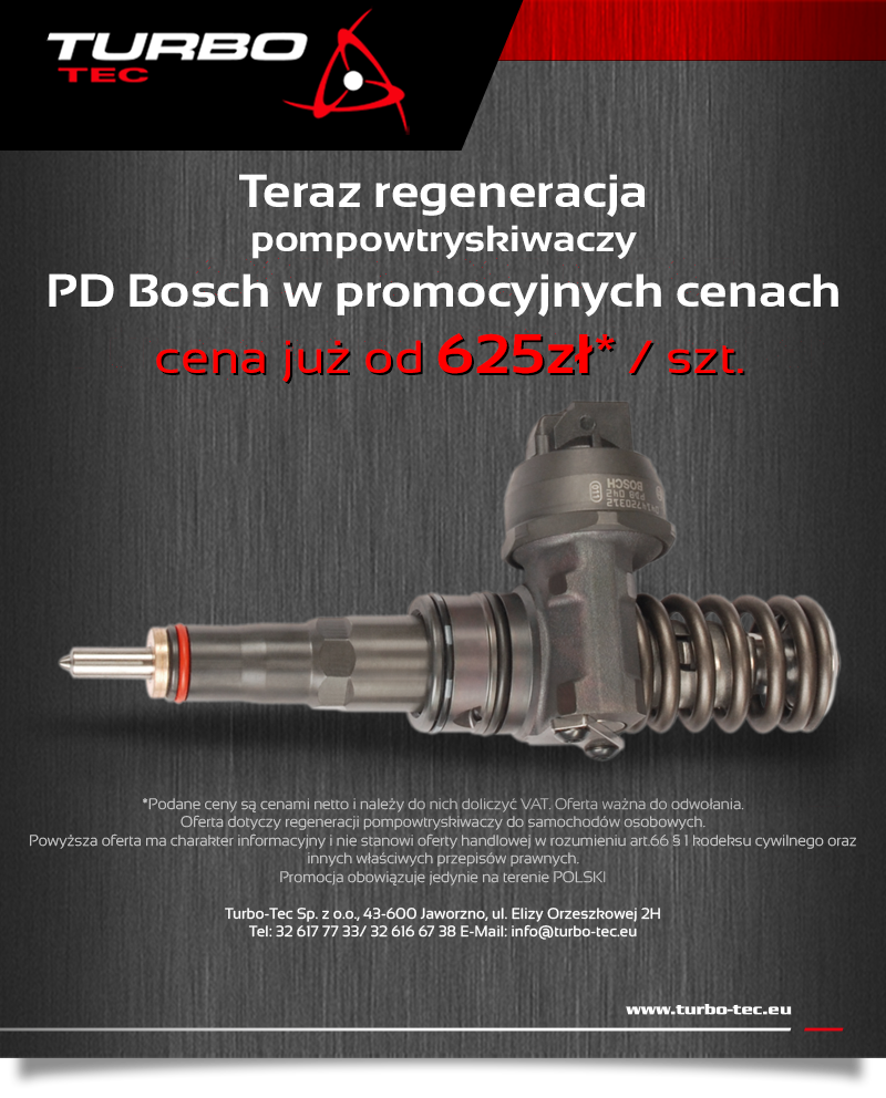 Regeneracja pompowtryskiwaczy PD Bosch już od 625 zł netto!