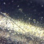 Porysowana iglica rozpylacza (zdjęcie wykonane mikroskopem)